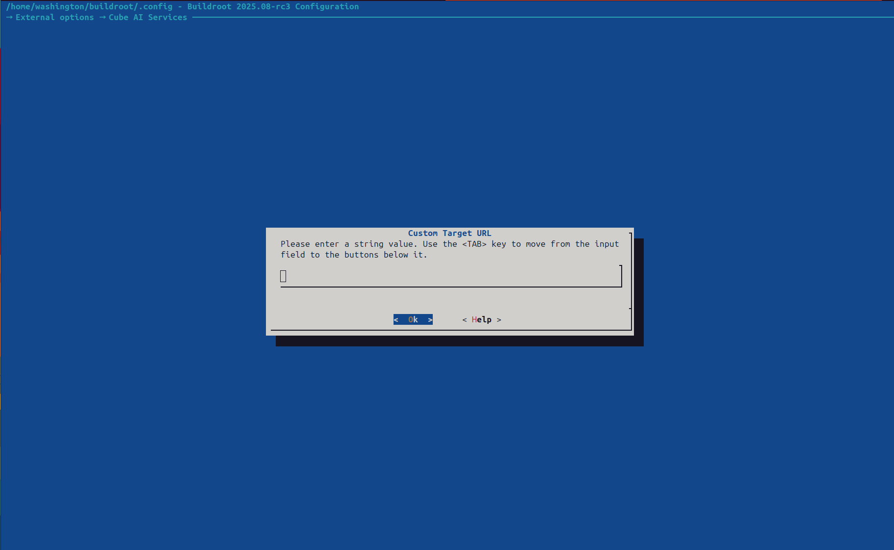 Custom Target URL entry